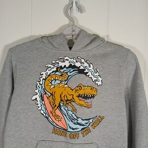 Vans Off The Wall Kids Surfing‎ T-Rex Hoodie Gray VN0A7SGY02F Size L